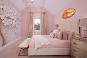 pink themed bedroom